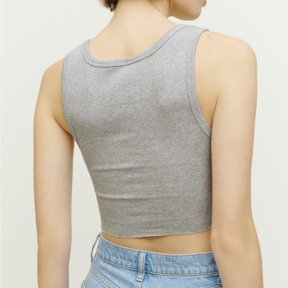 Reformation Adel tank cropped heather grey size XS - Picture 2 of 6
